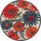 Edge Collections - 8' - Multicolor - Floral Area Rug Round for Indoor and Outdoor Use - 1 Piece